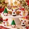 30/1PCS Mini Gnomes Figurines Christmas PVC Statue Santa Claus Dwarf Ornament Outdoor Lawn Fairy Garden Micro Landscape Decor