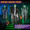 Joyfy 3 Pack Scary Skeleton Ghosts Grim Reapers Halloween Hanging Ghost Decoration for Halloween Indoor Outdoor Yard Decorations