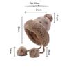 Knitted Hat Women's Thick Wool Collar Wool Hat Plush Three-Ball Warm Hat
