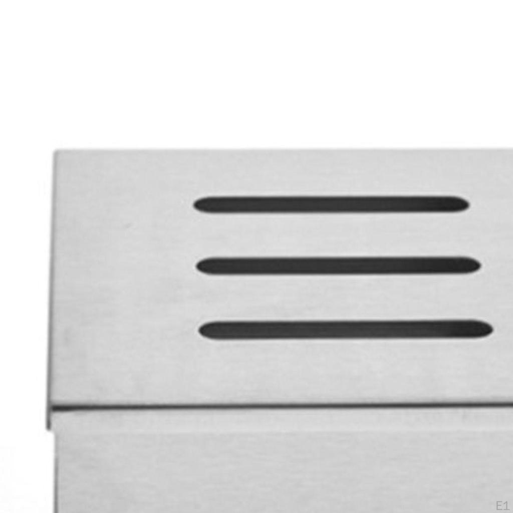 Stainless Steel Wood Chip Smoker Box with Small Brush Add Smokey, Grilling Accessories for Outdoor