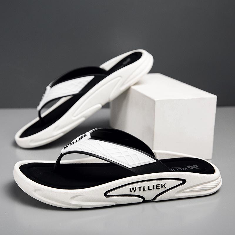 Men's Summer Flip-Flops: Stylish Outdoor Thick-Soled Casual Beach & Home Thong Slippers
