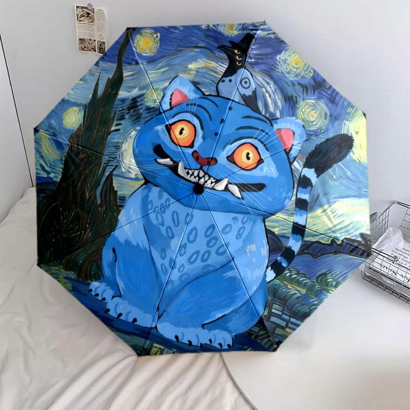 Зонт-трость Cutetiger, Новый стиль, 1 шт., Автоматически складывающийся, Портативный, Для путешествий, Для улицы, Подарок на день рождения