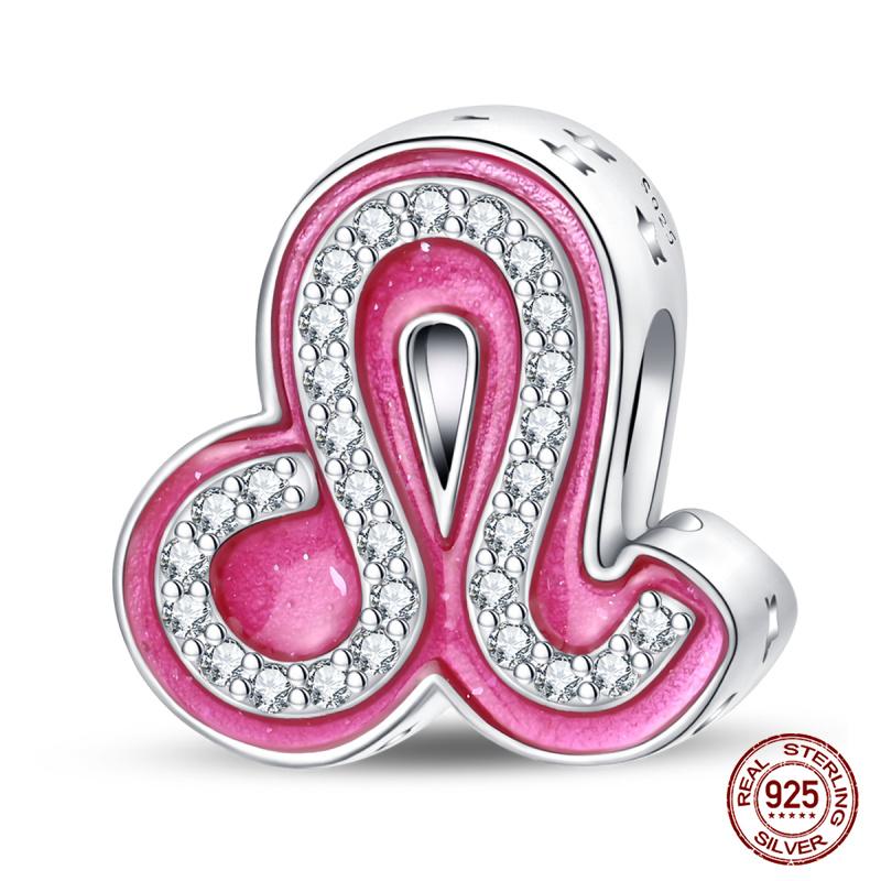 Original Charms Copper Lucky 12 Constellations Charm Beads Fit 3Mm Original Bracelet Women Diy Fine Jewelry Gift New In