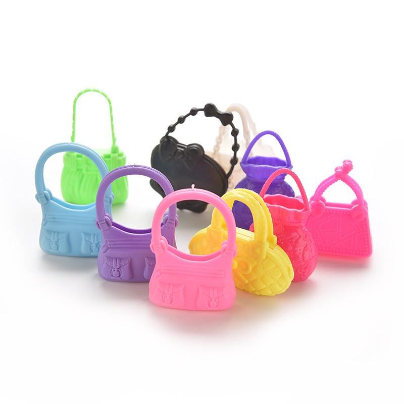 5PCS Doll Bags Accessories Toy Fashion Morden Mini Handbag for Doll Birthday Xmas Gift