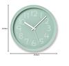 Lemnos Chalk Analog Wall Clock, Green, NY18-08 GN, Diameter 24.8cm x Depth 4.4cm, NY18-08GN