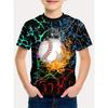 Baseball T-Shirt for Boy Short Sleeve Children's Clothing Boys Summer Casual T-Shirt O-Neck Girl Clothes Fashion Child T-Shirt
