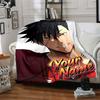 1pc Kuroo Tetsurou Blanket with Custom Name, Gift, for Men and Women, Soft Blanket, Good for Sofa Bed Couch Travel, Lightweight Flannel Blanket