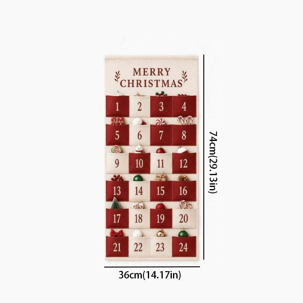 Reusable Christmas Countdown Calendar Fabric Hanging Advent Calendar Advent Calendar Xmas