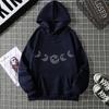 Moon Print Hoodies for Women Men Harajuku Summer T Shirt  Black Tops Funny Female T-shirt Casual Tee Woman Clothes