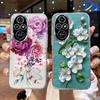 For Honor 200 Lite 200Pro 200 Smart Transparent Clear Cover Silicone Rose Flower Oil Painting Lavender Phone Case for Honor200