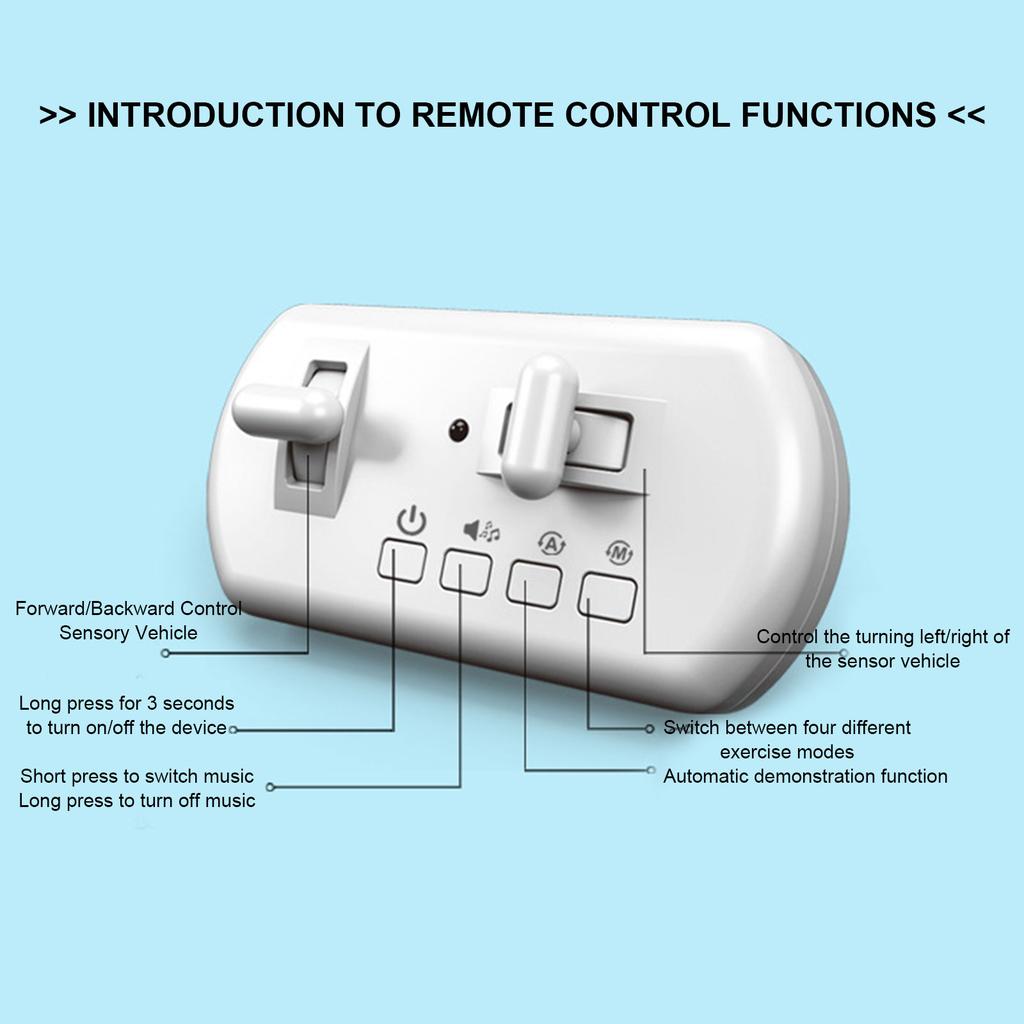 Gesture Sensing Induction Mini Bus Auto-Follow Line Tracking with Soccer Smart Gesture Control RC Car Mini Bus Gifts for Boys