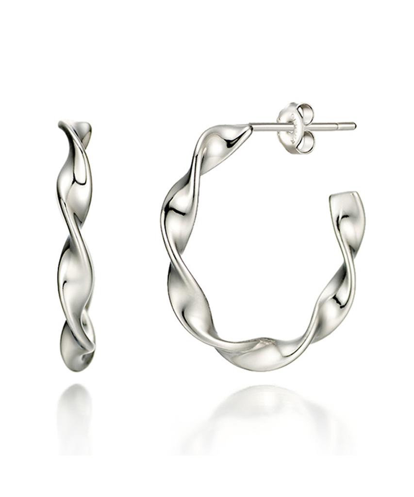 Geigerjewelry Wave Circle Silver Earrings Gisvee056