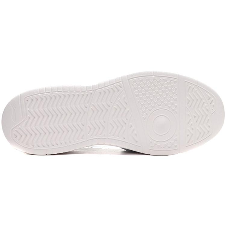 Li Ning Comfortable Slip Resistant Abrasion Resistant Low Top Skateboard Shoes Unisex White Black AGCP335-4