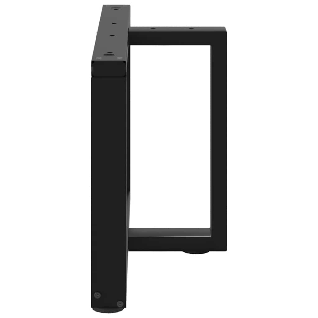 Vidaxl Gambe per Tavolino da Caffè, 2 Pezzi, Nere, 70X25X(42-43)Cm, Stal