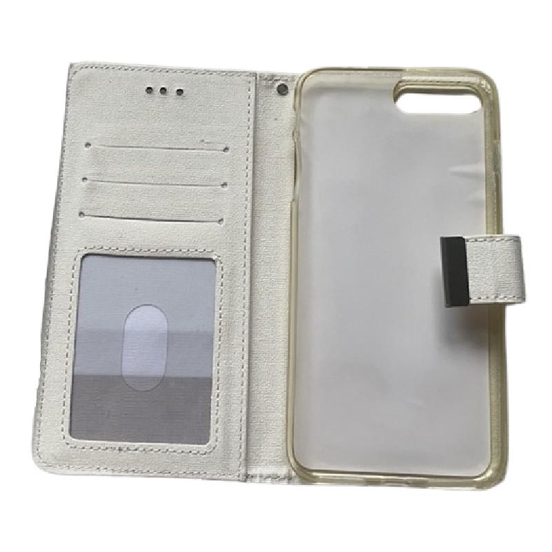 

Однотонный кожаный чехол для мобильного телефона с карманом для карт для iPhone 7 7 Plus подарок White 7Plus