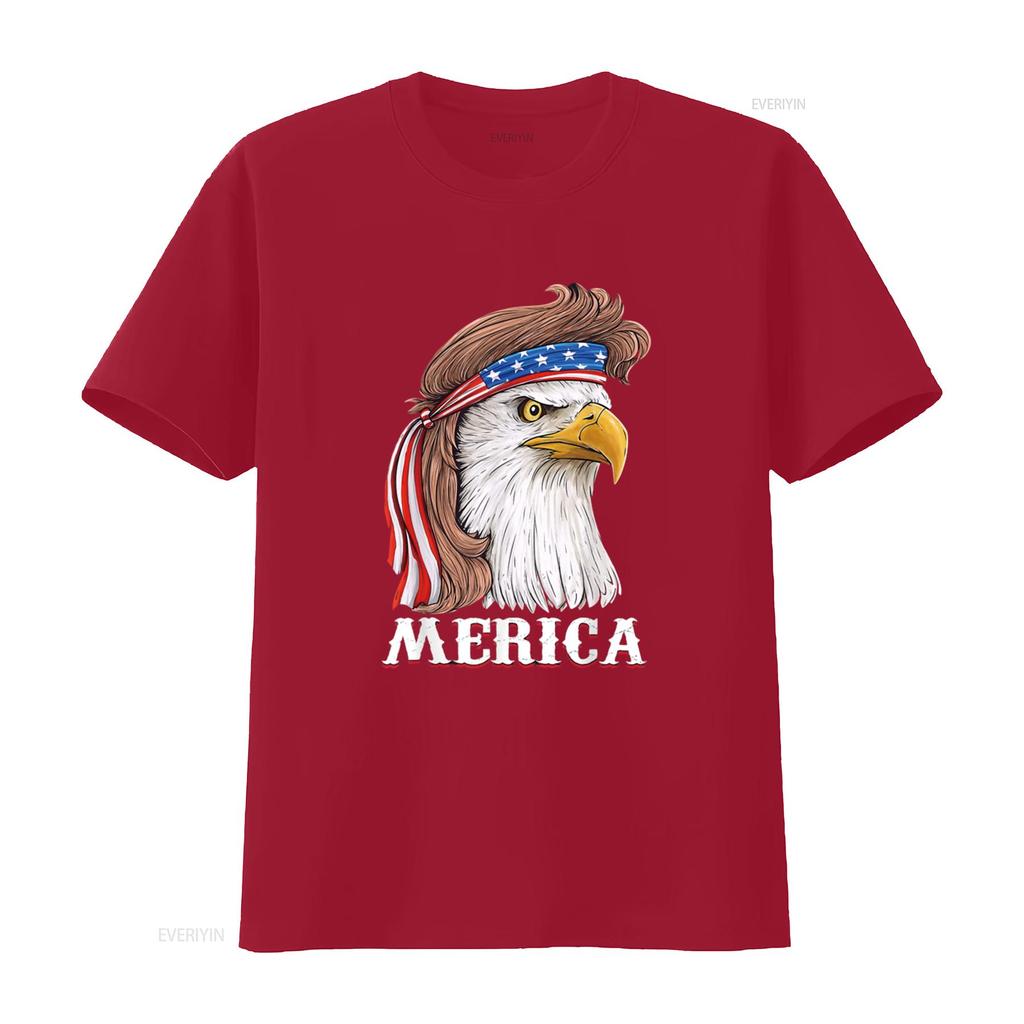 Eagle Mullet 4th Of July USA American Flag Merica T Shirt vintage Washed Unisex Top For Everyday Wear streetwear Slightly