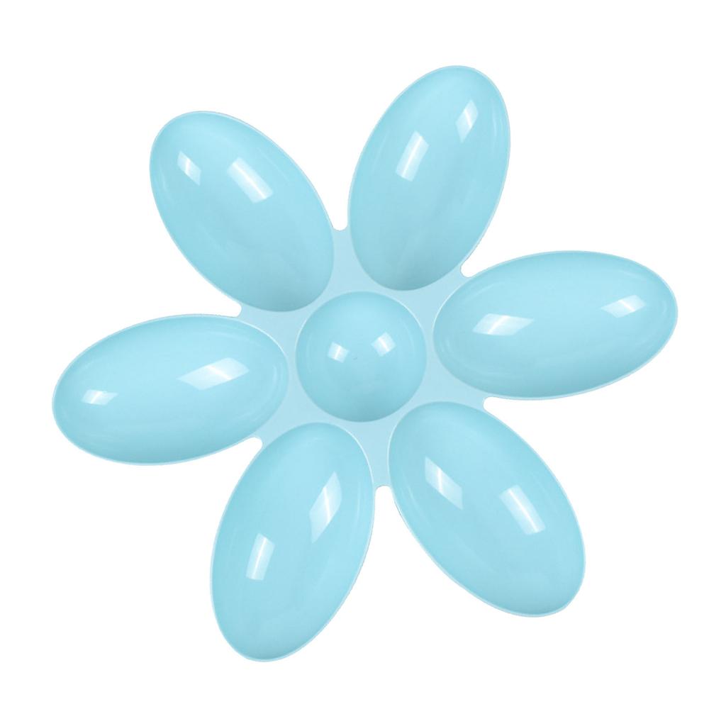 Cat Food Bowl Plastic 6 Petals Long Lasting Easy To Clean Puppy Food Feeder for Small Cats Kittens