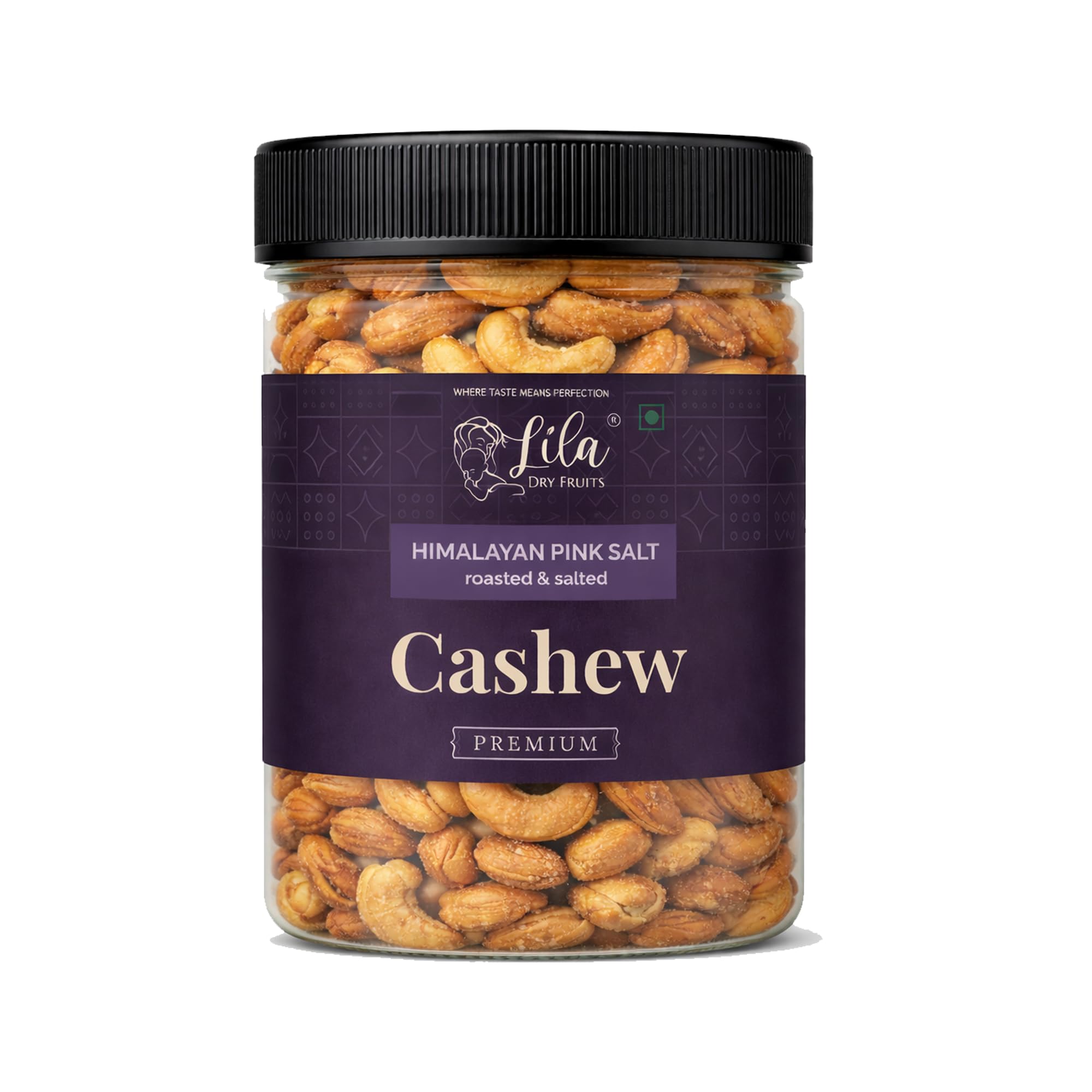 

LILA DRY FRUITS Roasted Cashew Nuts 1 kg (500g x 2) Himalayan Pink Salt Flavour | Premium Crunchy Salted Kaju Snack Protein Rich Roasted Dry Frui