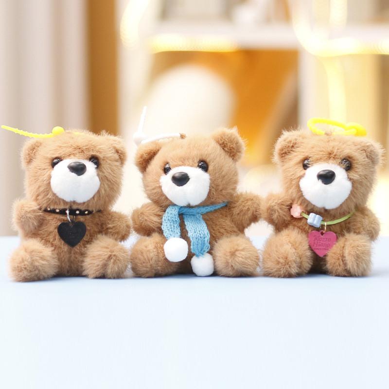Cute Stuffed Bear Plush Toy With Soft Velvet Fur Keychain For Girls Gift Idea