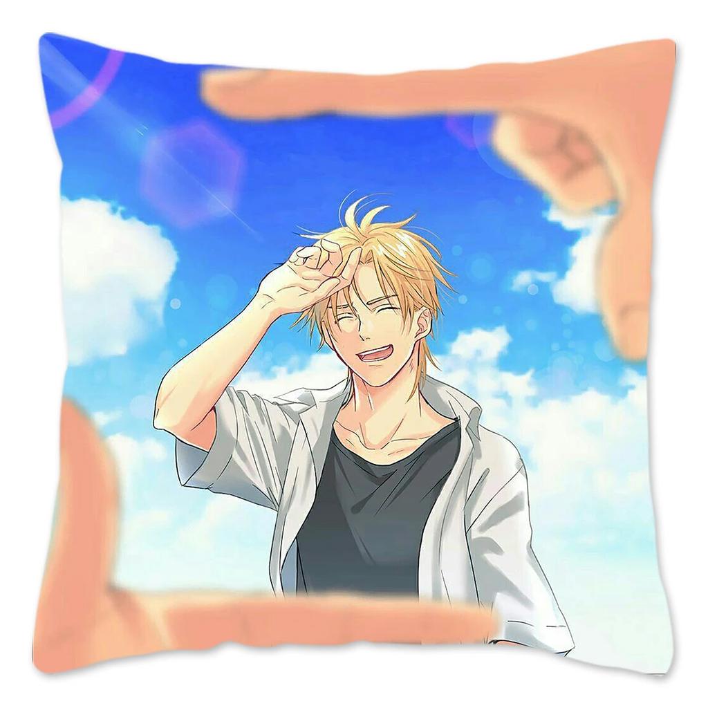 BANANA FISH Anime Cushion Cover for Sofa Throw Pillow Cover Home Decoration Polyester Pillow Case Japan Manga Housse De Coussin