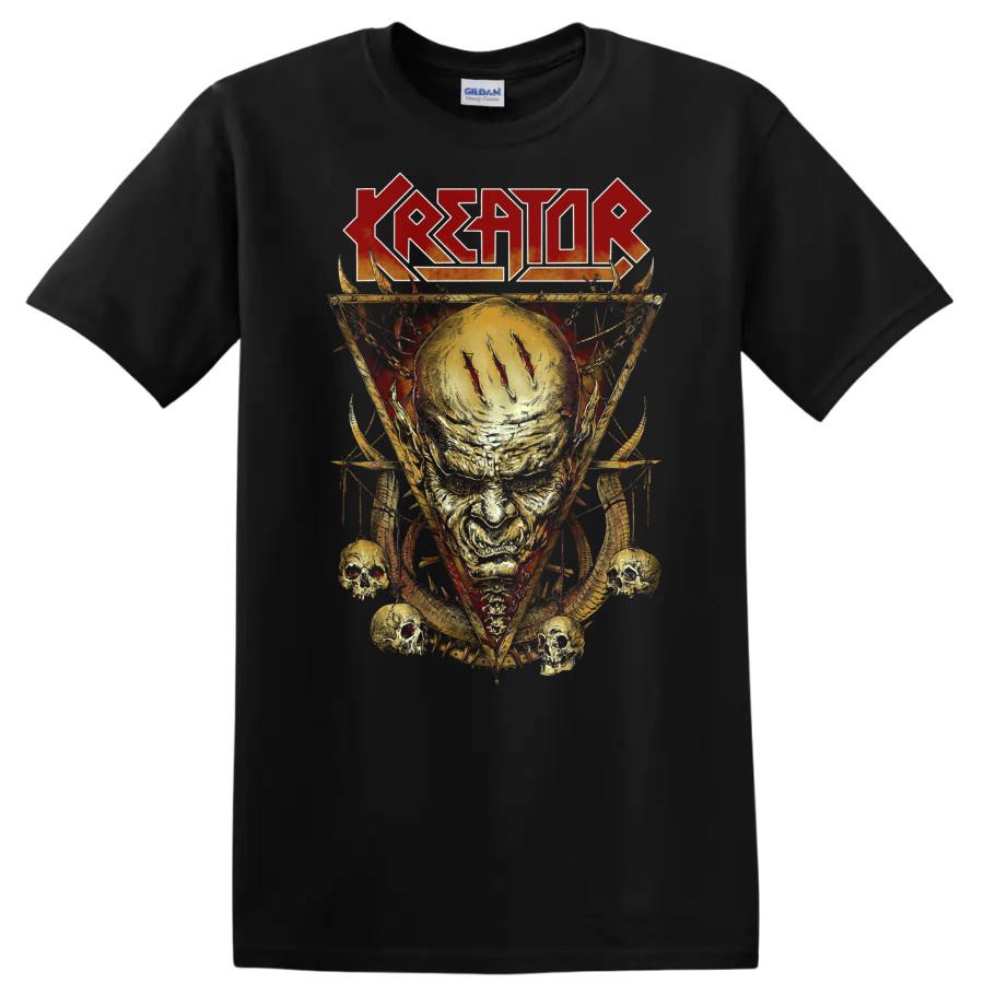 Kreator Totenkopf Grafik Heavy Metal T-Shirt Rock Musik Tee für Fans und Sammler