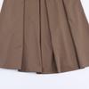 Autumn 2025 Women's Pleated Cloak Midi Skirt with Belt