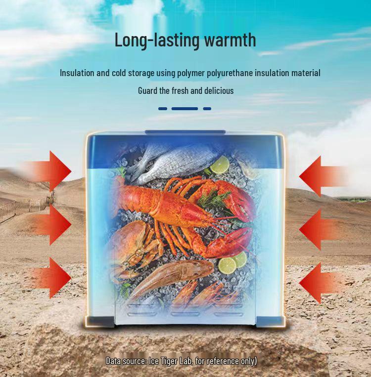 Ice Tiger Dual-Use Car & Home Compressor Fridge, 12V/24V, Portable Truck Sleeper Freezer.