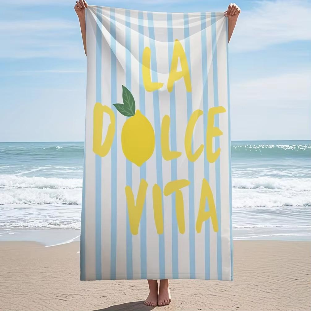 1pc La Dolce Vi Beach Towel Swimming Quick-drying and Super Absorbent Suitable for Beach Vacation Pool Summer Gift for Friends