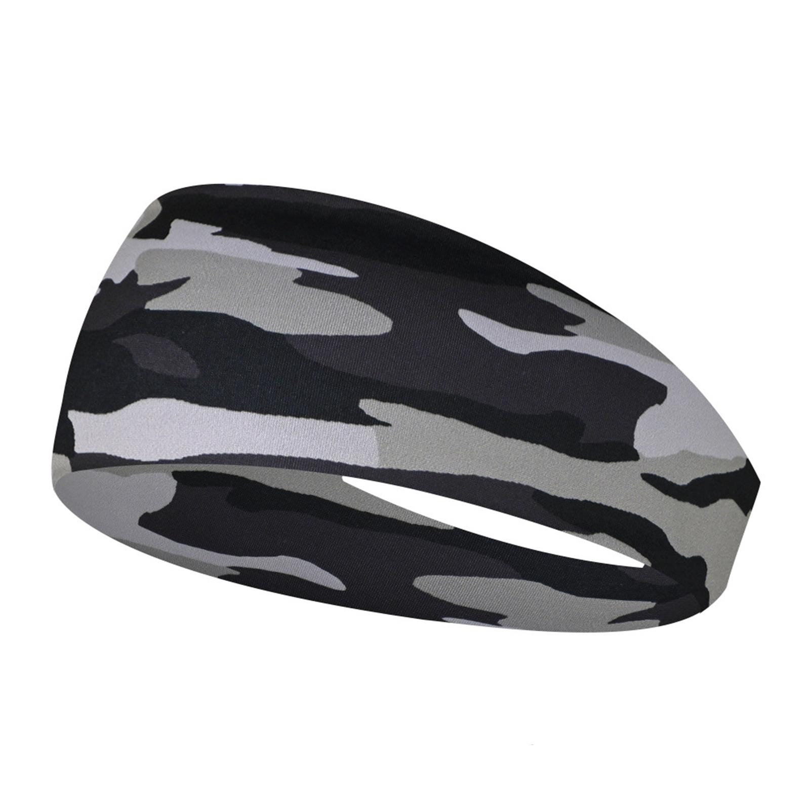 

Stretchy Digital Print Sports Headband Wide Wicking Non Slip Sweatband for Running Yoga Gym Training One Size