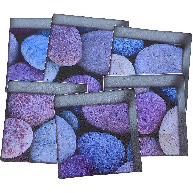 ULTNICE 6pcs 3D Bathtub Stickers Anti Slip Safety Shower Stickers Waterproof Removable PVC Decals Rock Pattern Bathtub Decals for Bathroom Toilet and