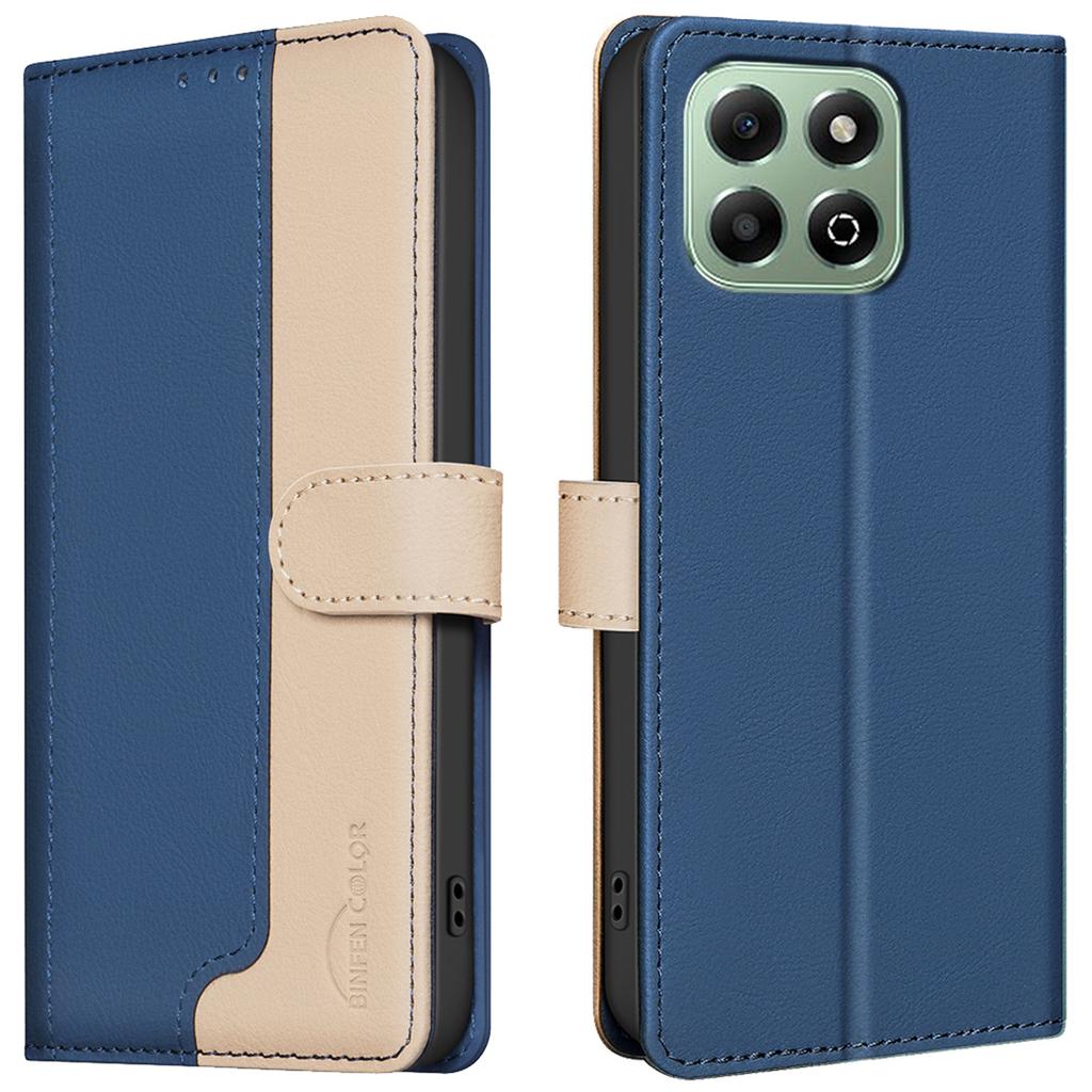 For Honor X6b 4G Wallet Case Splicing Color Leather Phone Cover