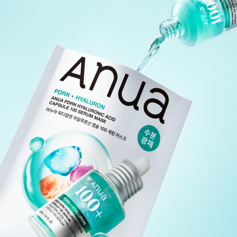 Anua PDRN Hyaluronic Acid Capsule 100 Serum Mask 23mlX10EA