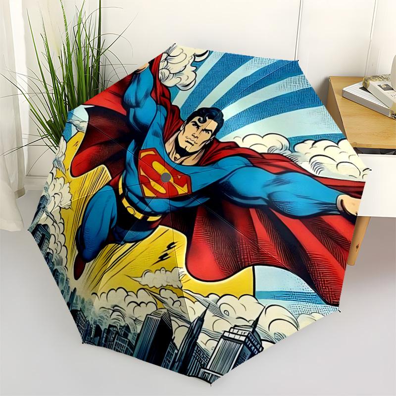 

1pc Superman Umbrella - Automatic Open Compact Travel Umbrella with 51-Rib Durable Frame yy251021094