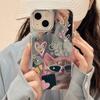 For Huawei Summer Acrylic Mirror Case Ultra-Thin Case Lanyard Mirror Phone Case Stand Cartoon Style