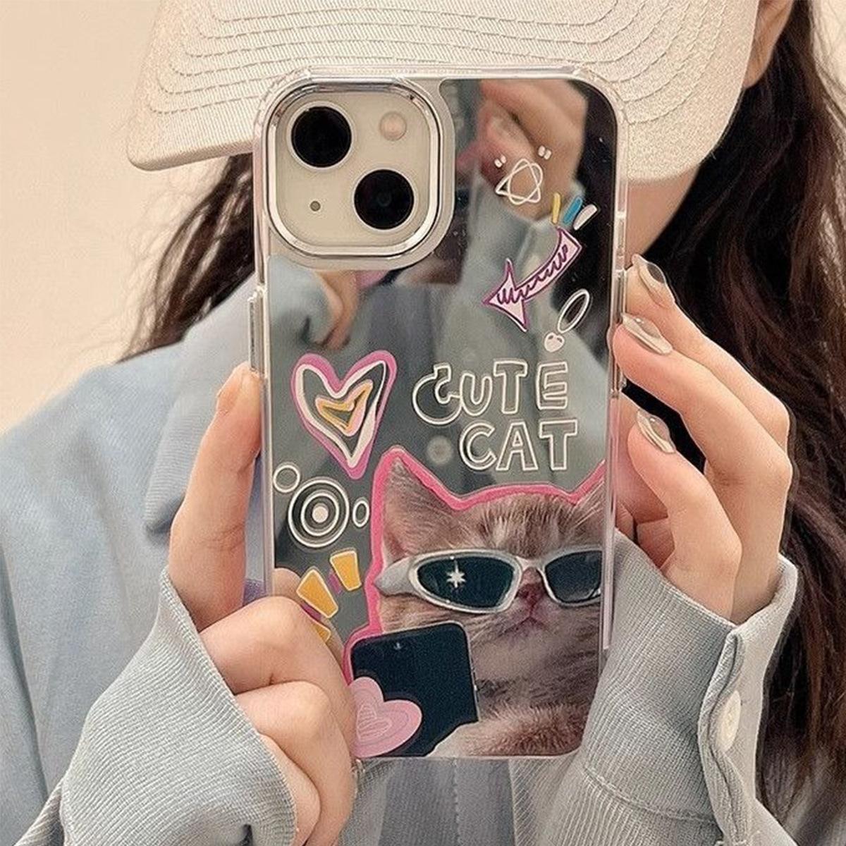 

For Huawei Anti-fall Mirror Phone Case No Yellowing Mirror Phone Case with Mirror Phone Case Mirror Phone Case For iPhone 17PROMAX