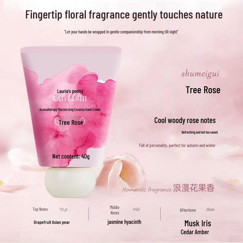 Gardenia Scented Hand Cream for Women: Moisturizing, Nourishing, Whitening & Long-Lasting Protection Against Chapping for Autumn & Winter.