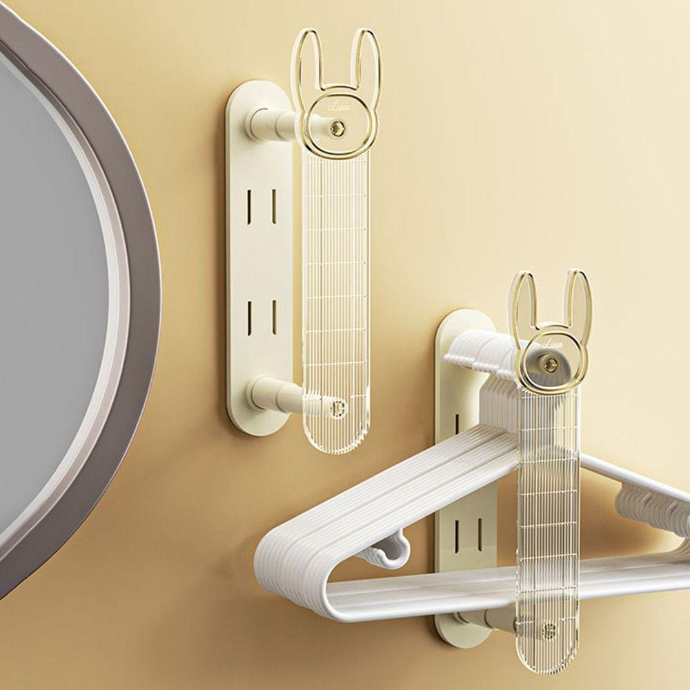 

Double Layer Clothes Hanger Stacker No Drilling Balcony Hanging Rack Laundry Room