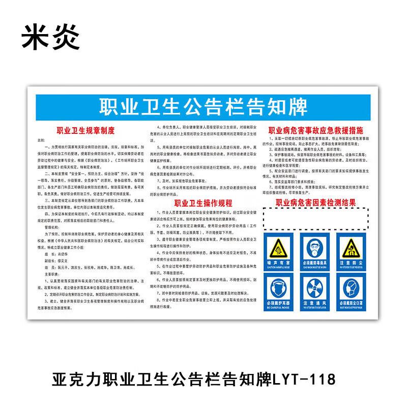 Acrylic Occupational Health Notice Board