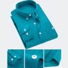 Men Vintage Turn Down Collar Sztruksowe guziki Plus Size Business Slim Shirt