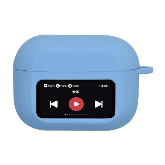 Bluetooth-compatible Earbud Silicone Case for AirPods Shockproof Wireless Earphone Charging Case Cover with Screen Headphone Protective Shell Sleeve