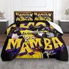 Retro Kobe Bryant Black Mamba Poster Yellow King Size Duvet Cover, Quick Dry Duvet Cover Set, Hygienic Washable Duvet Cover