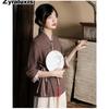 Tea Ceremony Dress Hanfu Style Women's Clothing Zen Shirt Chinese Traditional Jacket Tang Suit Tea Costume Summer