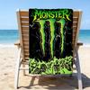 Leistungsstarkes Energy-Drink-Logo Mikrofaser-Strandtuch, Leicht und Schnelltrocknend, für Sommerreisen, Strand-Essentials, Schwimmbad Outdoor