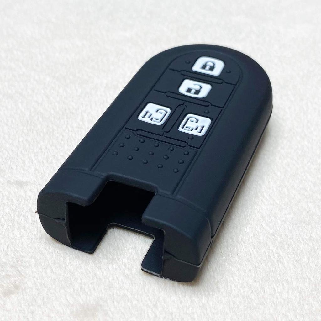 [IKT] Daihatsu / Toyota Smart Key Silicone Cover 4 Buttons Black / Tanto /