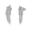 Niche Design Women's S925 Sterling Silver Zircon Hoop Earrings - Christmas Edition