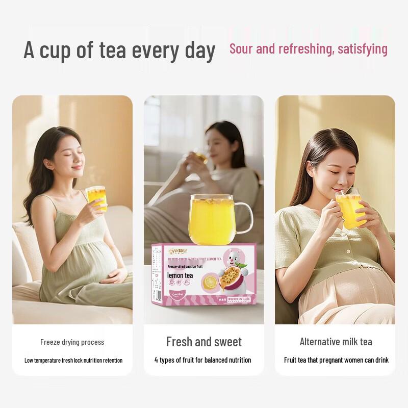 Pregnancy-Friendly Freeze-Dried Passion Fruit Lemon Tea