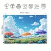 1 image - Rainy scene background picture, suitable for living room, bedroom, office, birthday celebration and home decoration