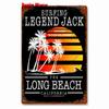 Vintage Beach Time Metal Sign Summer Party Place Plates Relax Surfing Metal Wall Sign Pub Shed Sign Happy Place Decor WY