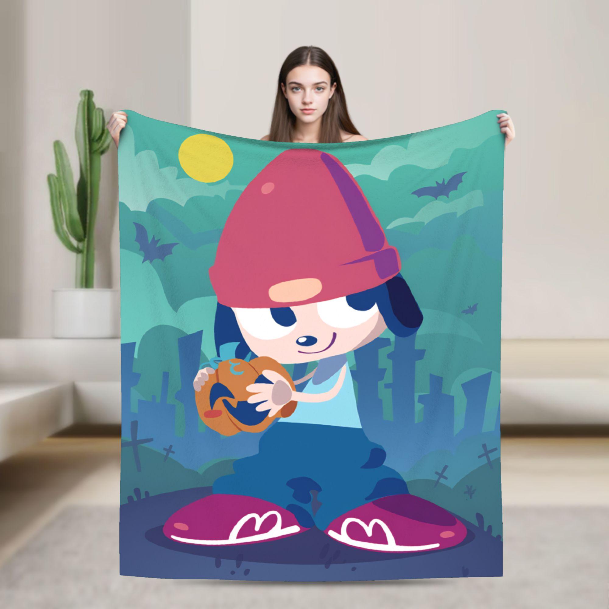 

Parappas The Rappers Blanket Quality Super Soft Throw Blanket Winter Airplane Travel Couch Bed Fluffy Bedspread 76x102cm