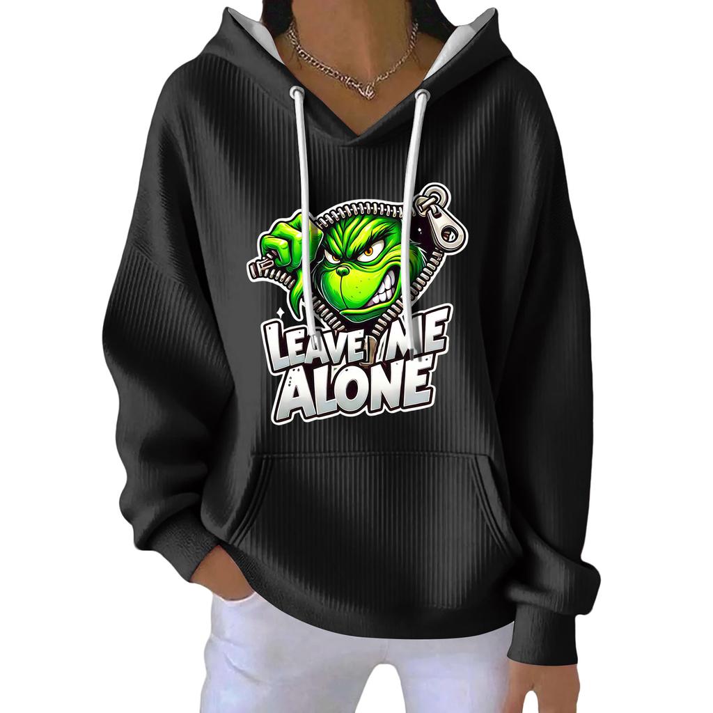 Women's Fashion Casual Christmas Angel Print Pullover Long-Sleeve Sweatshirt